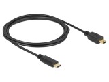 Cablu USB 2.0 DELOCK 83336, USB B mini la USB C aurit, 2m, negru