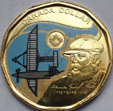 1 Dollar 2022 Canada, Alexander Graham Bell, unc, varianta color, America de Nord