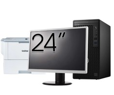 Pachet Calculator Second Hand DELL OptiPlex 3080 Tower, Intel Core i5-10500 3.10 - 4.50GHz, 8GB DDR4, 256GB SSD + Monitor 24 Inch + Imprimanta Brother