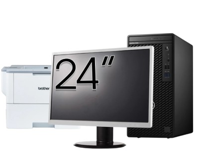 Pachet Calculator Second Hand DELL OptiPlex 3080 Tower, Intel Core i5-10500 3.10 - 4.50GHz, 8GB DDR4, 256GB SSD + Monitor 24 Inch + Imprimanta Brother foto