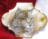 APLICA DECORATIVA DIN FAIANTA / CERAMICA ITALIA DECOR PISICA 21 CM