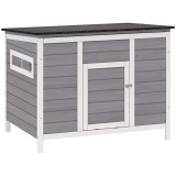 PawHut Căsuță pentru Rațe cu Acoperiș Rabatabil, Ferestre și Rampă, din Lemn, 93x70x72 cm, Multicolor | Aosom Romania