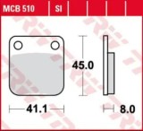 Set placute frana TRW MCB510 - Honda Silver Wing 400-600cc &ndash; Husqvarna 125-250cc &ndash; Peugeot Vivacity 3 &ndash; Suzuki DR 125-250cc