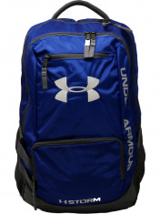 Geanta Under Armour Team Hustle Polyester Backpack - Royal Graphite foto