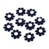 Set 10 margarete decorative textile Kyrra, diametru 27 mm, Bleumarin, Crisalida