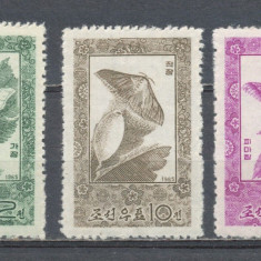 DPR Korea 1965 - Sericicultura, fluturi, serie neuzata