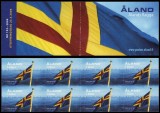 Aland (Finlanda) 2009 - Steagul national, carnet timbre autocolant neuzat