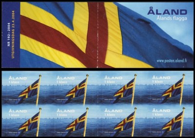 Aland (Finlanda) 2009 - Steagul national, carnet timbre autocolant neuzat foto