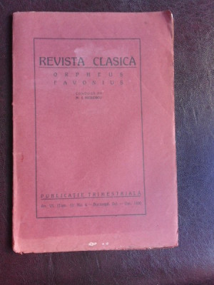 Revista clasica Orpheus Favonius nr.4/1930 foto