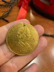 Moneda de aur Franz Joseph rara, din 1888 - 4 ducati Austria foto