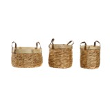 Cumpara ieftin Set de Coșuri DKD Home Decor Maro Natural Bambus Stuf Tropical 40 x 40 x 24 cm 4 Kg 3 Piese