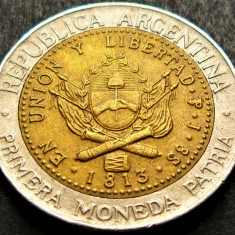 Moneda bimetal 1 PESO - ARGENTINA, anul 1996 * cod 3402