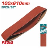 Set 2 bucati hartie abraziva Total pentru slefuitor 100X610mm, P80