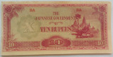 Bancnota OCUPATIE JAPONEZA IN BURMA - 10 RUPII, anul 1944 *cod 135 = A.UNC!