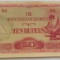 Bancnota OCUPATIE JAPONEZA IN BURMA - 10 RUPII, anul 1944 *cod 135 = A.UNC!