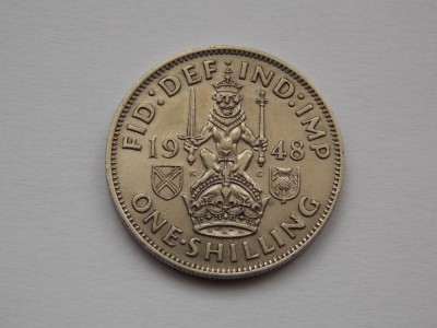 ONE SHILLING 1948 GBR-(Scottish crest) foto