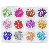 Cumpara ieftin Kit 12 buc de decorații pentru unghii - lacrimi &icirc;n formă &icirc;ndoită, 5g, INGINAILS