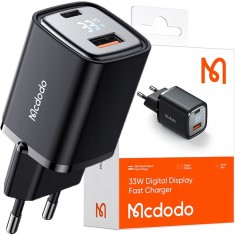 &Icirc;ncărcător Usb/Usb-C, Nano, Cu Afișaj, Gan 33W Pd, Mcdodo