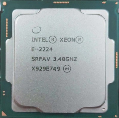 Procesor server INTEL Xeon 4 CORE E-2224 SRFAV 3.4Ghz LGA1151 foto