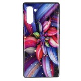 Husă Telefon Samsung Galaxy Note 10, Tip Carte, Model Floral, Protecție UV, Sticlă