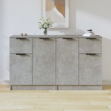 vidaXL Servante, 2 piese, gri beton, 60x30x70 cm, lemn prelucrat