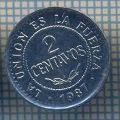 AX 1040 MONEDA- BOLIVIA - 2 CENTAVOS -ANUL 1987 -STAREA CARE SE VEDE