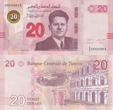 TUNISIA █ bancnota █ 20 Dinars █ 2017 █ P-97 █ UNC █ necirculata