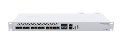 Management Switch, 8 x 10G Ethernet, 4 x 10G combo RJ45/SFP+, - Mikrotik CRS312-4C+8XG-RM foto