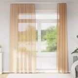 Gossi perdele voile cu bucle 2 buc nisip 140x245 cm