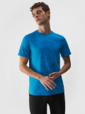 Tricou din bumbac organic cu imprimeu pentru bărbați - albastru, 4F Sportswear