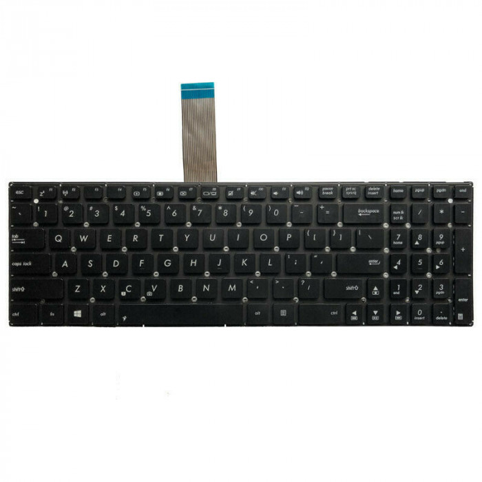 Tastatura Laptop, ASUS, X550, fara rama, US, neagra