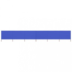 vidaXL Paravan anti-v&acirc;nt cu 6 panouri, azur, 800 x 80 cm, textil 47173