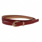 Curea dama, casual-eleganta, din piele ecologica, latime 1.3 cm, rosu - CKD013, CK LEATHER