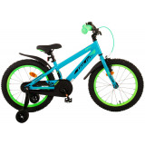 Bicicleta pentru baieti Volare Rocky, 18 inch, culoare verde, frana de mana fata PB Cod:21727