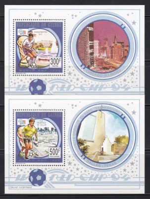 Guineea 1993 - Cupa Mondială de fotbal SUA, 2 Colite, MNH foto
