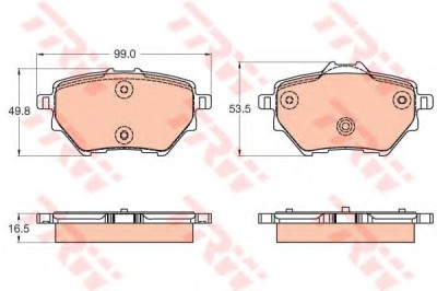 Set placute frana,frana disc CITROEN C4 Picasso II (2013 - 2016) TRW GDB2036 foto