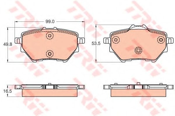 Set placute frana,frana disc CITROEN C4 Picasso II (2013 - 2016) TRW GDB2036