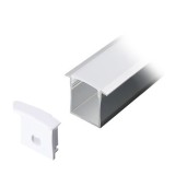 Profil aluminiu pentru banda led 2m 30mm x 20mm alb, Oem