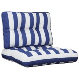 vidaXL Perne de paleți, 2 buc., dungi albastre și albe, textil 360682
