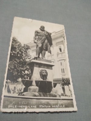 CARTE POSTALA BAILE HERCULANE-STATUIA HERCULE CIRCULATA IN 1943 foto