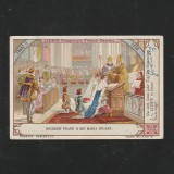 Reclama Litografie &ldquo;Franz II 1558 - Nunta lui Franz II si a Mariei Stuart&rdquo; 1900