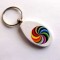 Breloc pe lemn cu spirala multicolora 38650