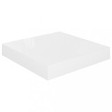 Cumpara ieftin Raft de perete suspendat, alb extralucios, 23x23,5x3,8 cm, MDF