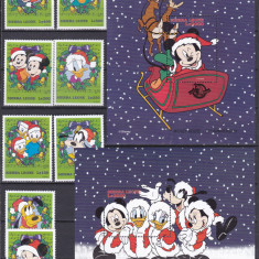 DB Disney Sierra Leone Craciun Donald & Mickey 8 v. + 2 SS MNH