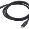 Cablu USB-C negru 1,2m