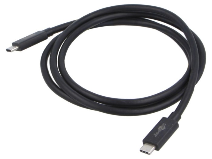 Cablu USB-C negru 1,2m