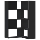 Cumpara ieftin Biblioteca 4 niveluri, negru, 85x85x140 cm, lemn prelucrat