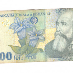 Bancnota 10000 lei 1999, circulata, stare buna