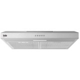 Hota traditionala Beko HNS61222NAX, 201 mc/h, 3 trepte, Filtre metalice lavabile, Iluminare LED, Clasa C