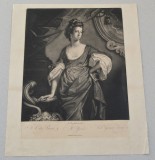 Francis Cotes &quot;Mrs York&quot; mezzotinta, Portrete, Cerneala, Altul